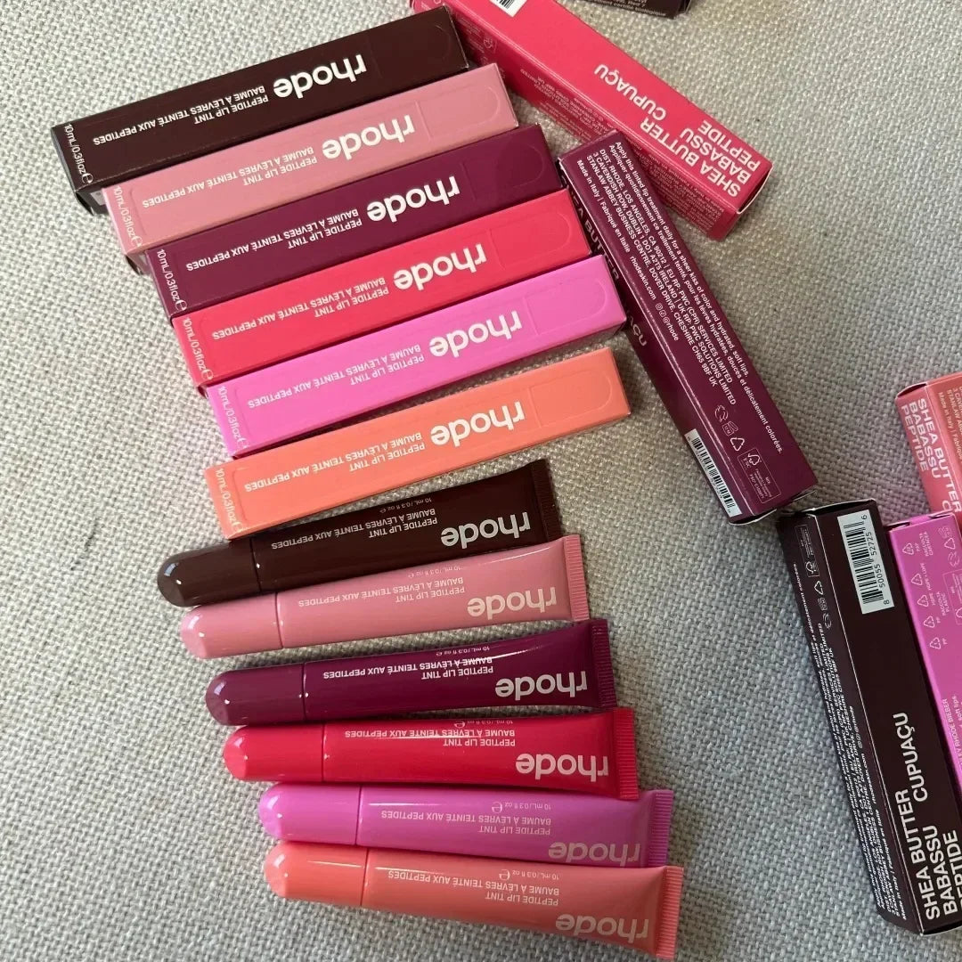 Rhode Popular Data Cake Plum Pocket Blusher Lip Gloss Long Lasting Moisturizing Essence Makeup Care 11 Colour Lip Liner Beauty