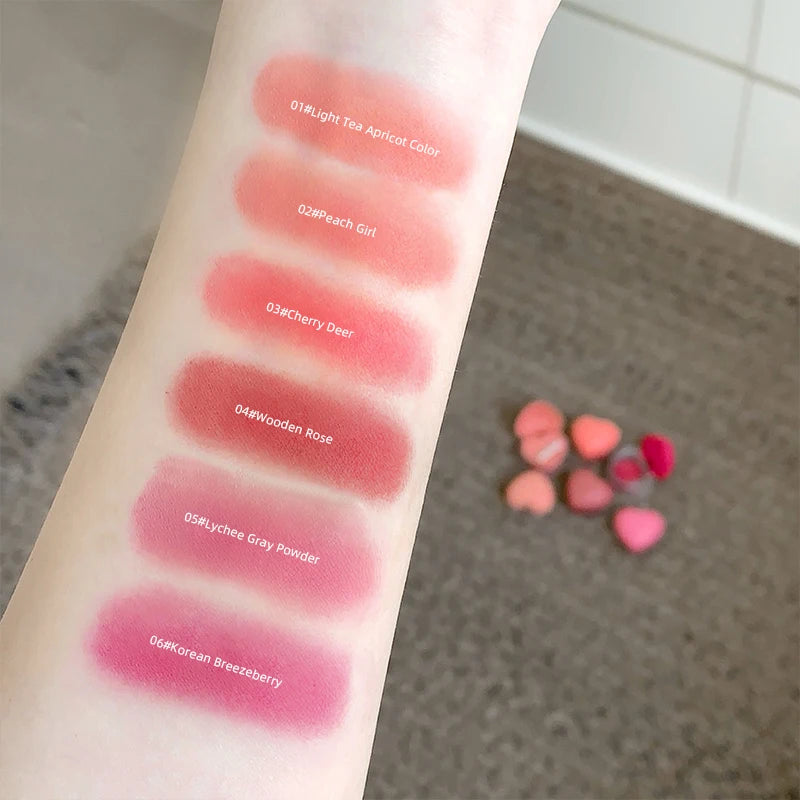 Gegebear Love Lip and Cheek Cream Matte Powder Soft Color Love Valentine's Day