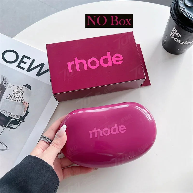 Rhode Makeup Portable Soft Silicone Storage Bag Gifts Cover Charm Woman Cosmetic Mirror Lipstick Blush Moisturizing Lip Gloss