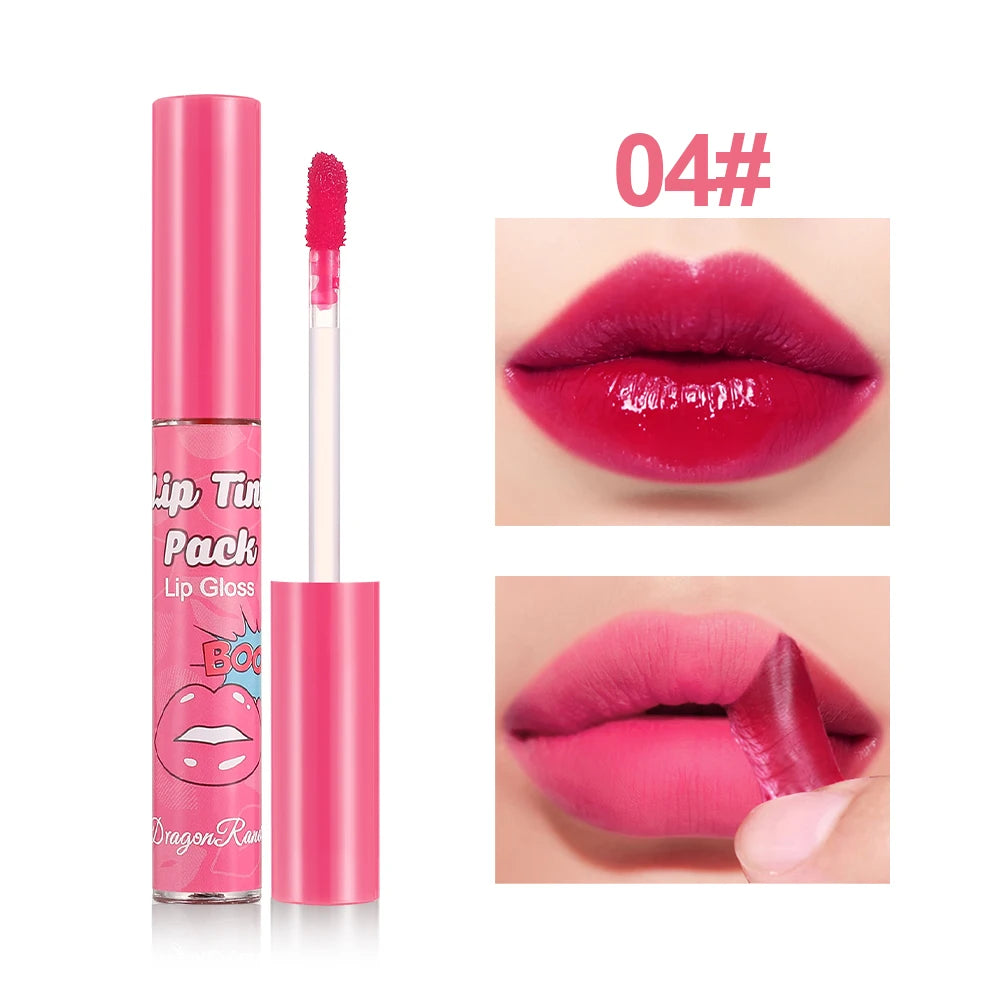 Tear-Off Lip Gloss, Waterproof and Long-Lasting, Suitable for All Skin Types, Hydrating and Moisturizing Lip Balm, Non-Fading, N
