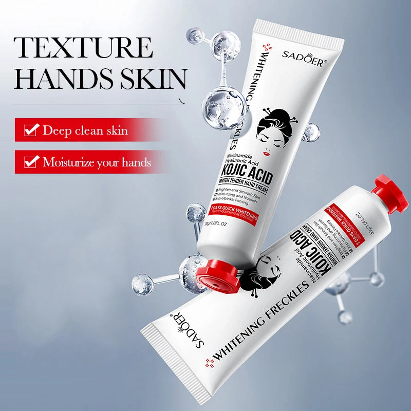 1/2/3/5pcs SADOER Kojic Acid Hand Cream Moisturizing Brightening Hydrating Hand Creams Beauty Hands Travel Size Skin Care