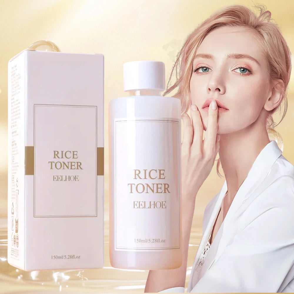 150ML Rice Toner Brightening Lifting Oil Control Smoothing Facial Wrinkles Shrink Pores eep Facial Cleanser For Young Glowy