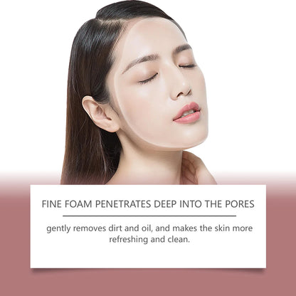 Rice Facial Cleanser Exfoliating Remove Dirt Anti Acne Oil Control Deep Cleansing Pores Shrinking Brightening Cleansing Mousse