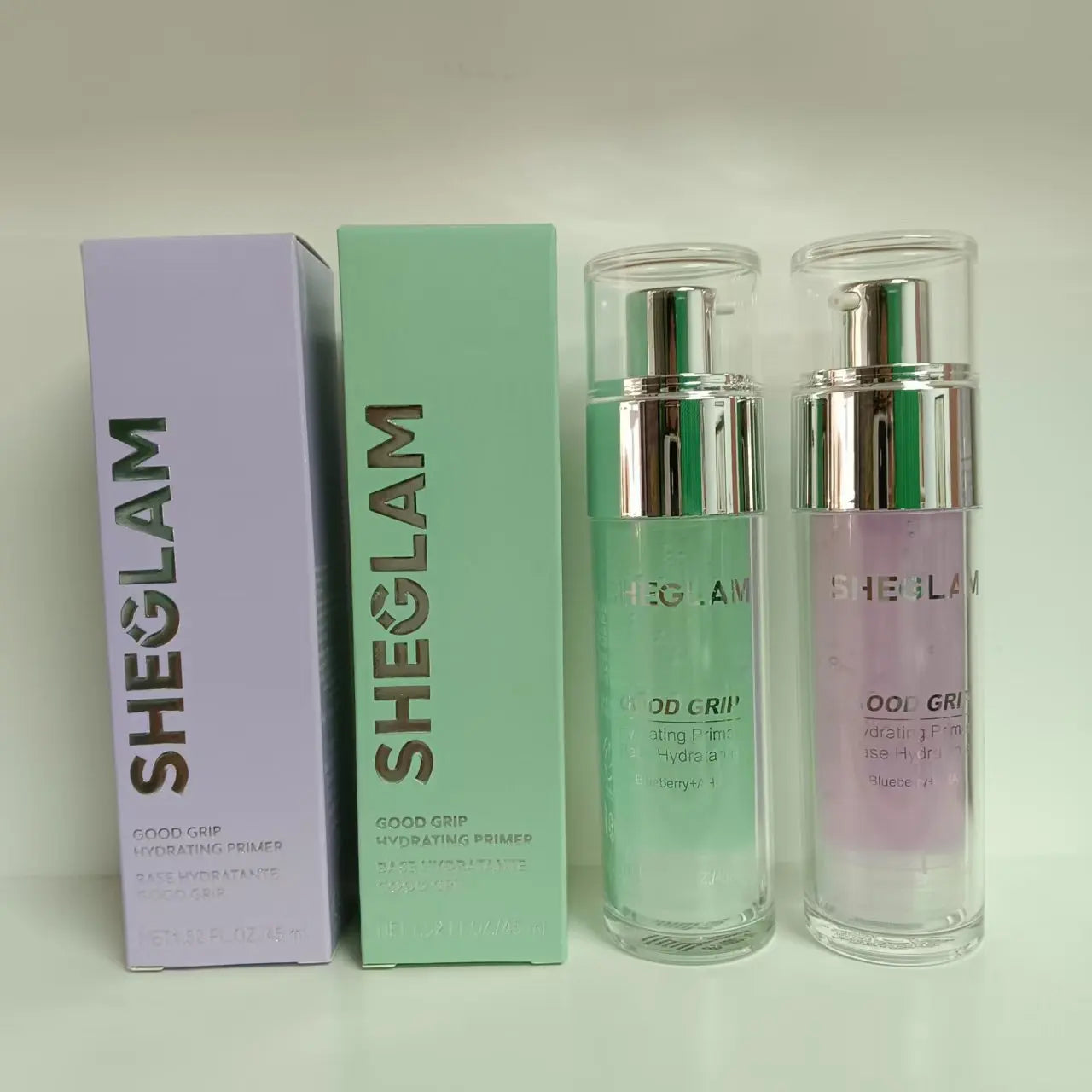 SHEGLAM GOOD GRIP Hydrating Primer Glue Pre-Makeup Gel 45ml Moisture Oil Control Invisible Pores Natural Bare Face Effect Makeup