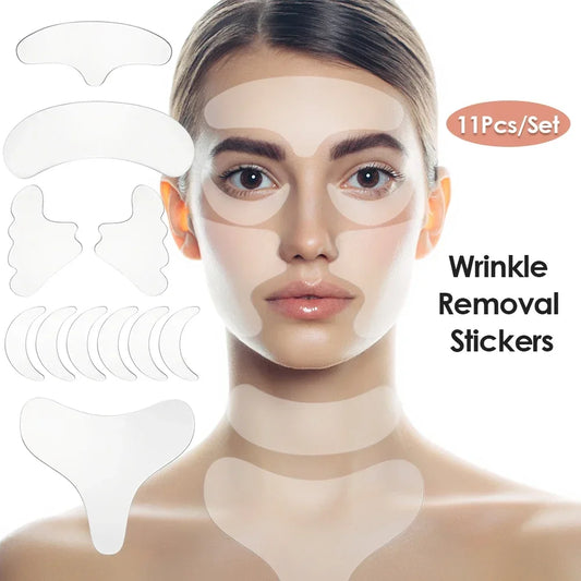 Anti-Ageing Wrinkle Prevention Forehead Neck Under Eye And Smile Line Reusable Silicone Face Patches For Wrinkles Skin Care Tool