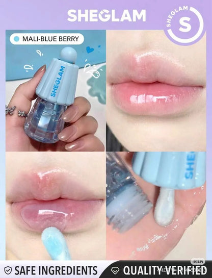 sheglam make up Lip Oil Plumping Lipgloss Long Lasting Fade Glitter Lip Glaze No-Sticky Lip Care makeup brushes