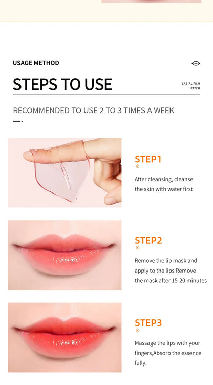 Wholesale Hydrating Collagen Lip Moisturizing Sheet Pouqur Light Lines Crystal Material Lip Mask Patch