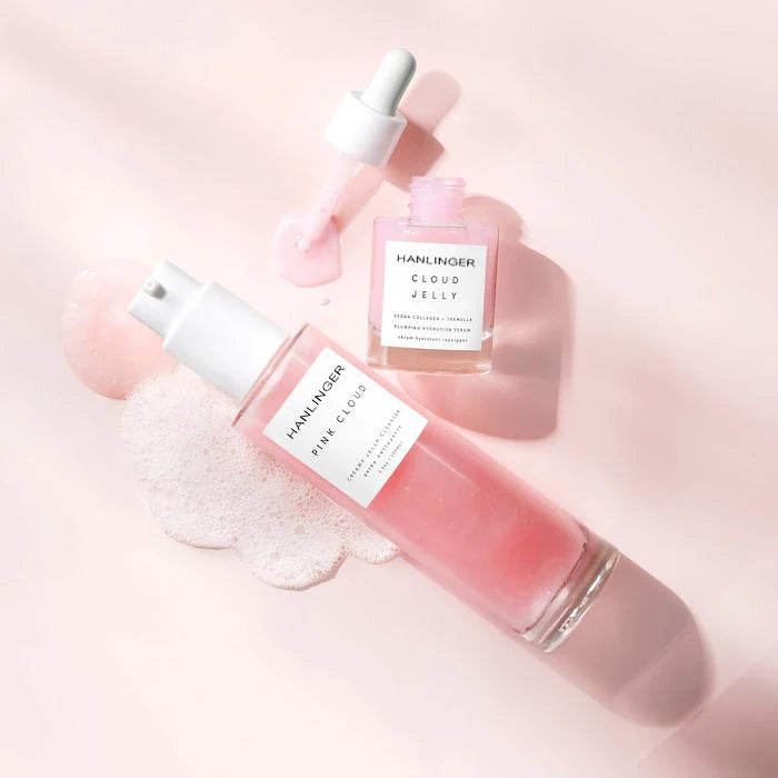HANLINGER Private Label Gentle Whitening Face Cleansing Lotion Rose Deep Wash Pink Cloud Organic Herbal Ingredients Liquid Form
