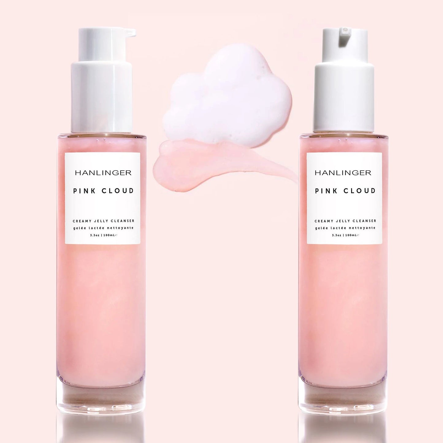 HANLINGER Private Label Gentle Whitening Face Cleansing Lotion Rose Deep Wash Pink Cloud Organic Herbal Ingredients Liquid Form