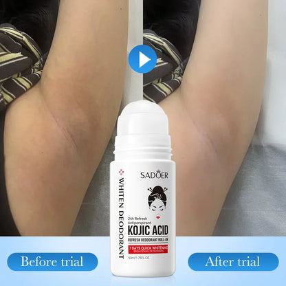 Kojic Acid Whitening Bead Perfume Portable Roller Cross-border Wholesale Antiperspirant