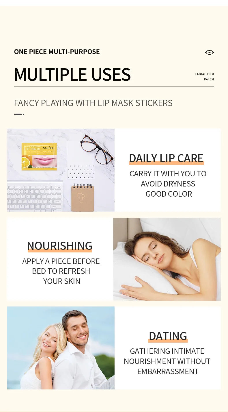Wholesale Hydrating Collagen Lip Moisturizing Sheet Pouqur Light Lines Crystal Material Lip Mask Patch