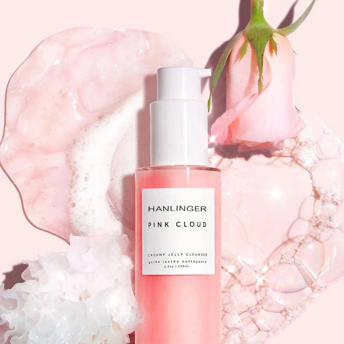 HANLINGER Private Label Gentle Whitening Face Cleansing Lotion Rose Deep Wash Pink Cloud Organic Herbal Ingredients Liquid Form