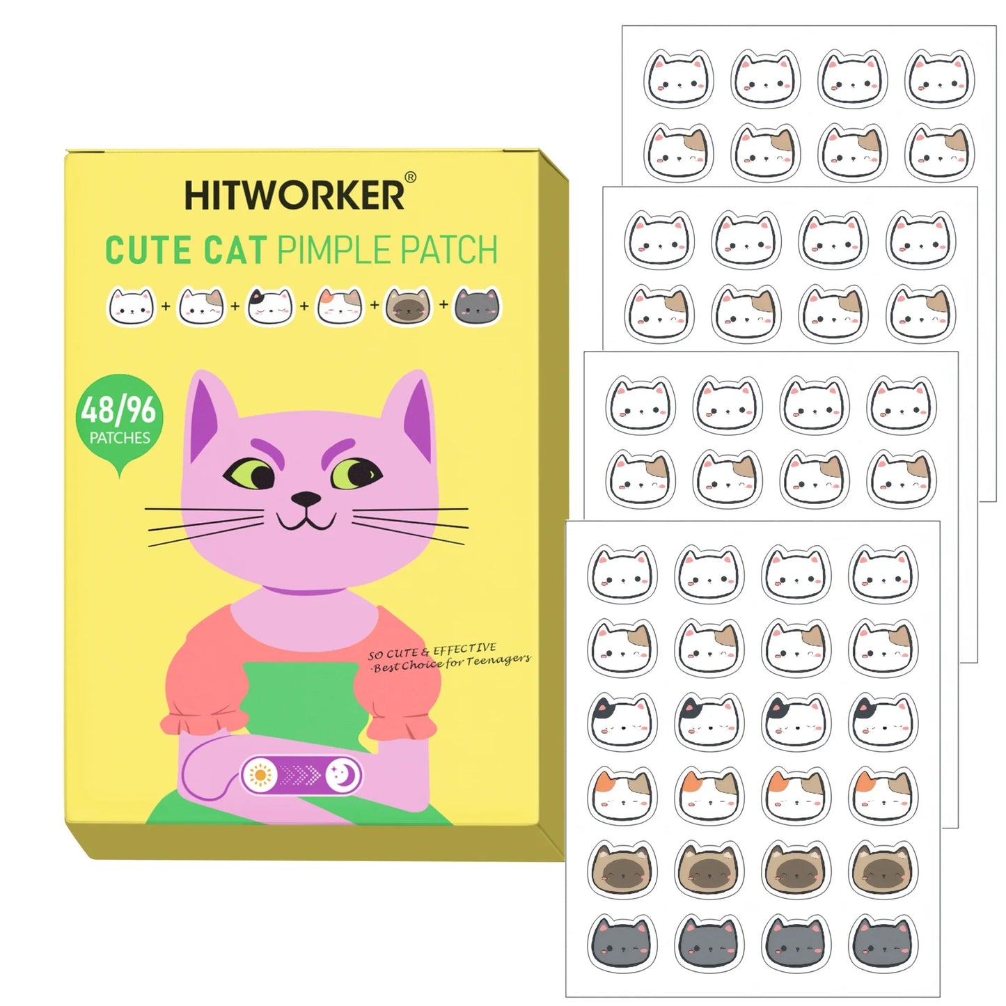 Pimple Patches for Face, Hydrocolloid Acne Patches, Hydrocolloid Patches for Covering Zits and Blemishes, Spot Stickers
