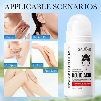 Kojic Acid Whitening Bead Perfume Portable Roller Cross-border Wholesale Antiperspirant