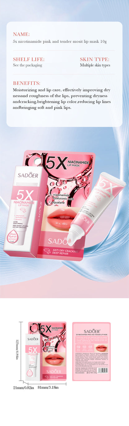 Remove Dark Lip Balm Lightening Melanin Mask Gloss Exfoliating Lip Pink Treatment Reduce Lip Lines Improve Dryness Moisturizing