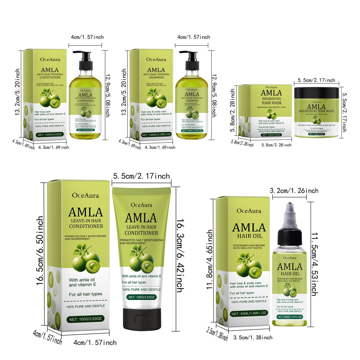 Original Amla Oil Hair Growth Moisturizing Smoothing Repair Damaged Dry Frizzy Ends Split Scalp Treatment Hair Mask Conditioner