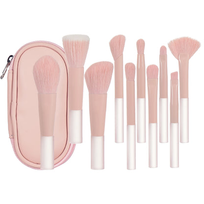 10 black Mini makeup brush Travel portable Makeup Tool Makeup Puff - Palm Brush Professional Makeup tool set