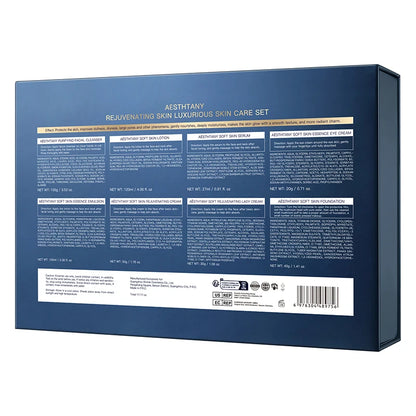 Revitalizing Brightening Nourishing Luxury Skincare Set Eight Pieces Improves Skin Texture Enhances Radiance Firms and Hydrates