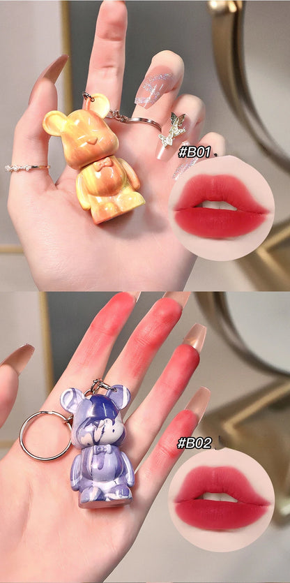 Fluid Bear Non Stick Cup Fog Lipstick Velvet Matte Silky Texture Easy To Color Lasting Does Not Fade Lip Gloss Makeup Cosmetic
