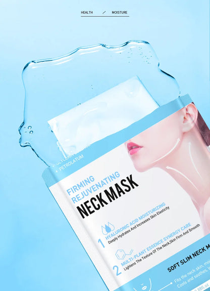 10pcs SADOER Hyaluronic Acid Neck Mask Collagen Firming Neck Masks Nourishing Brightening Beauty Moisturizing Necks Skin Care