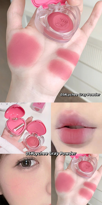 Gegebear Love Lip and Cheek Cream Matte Powder Soft Color Love Valentine's Day