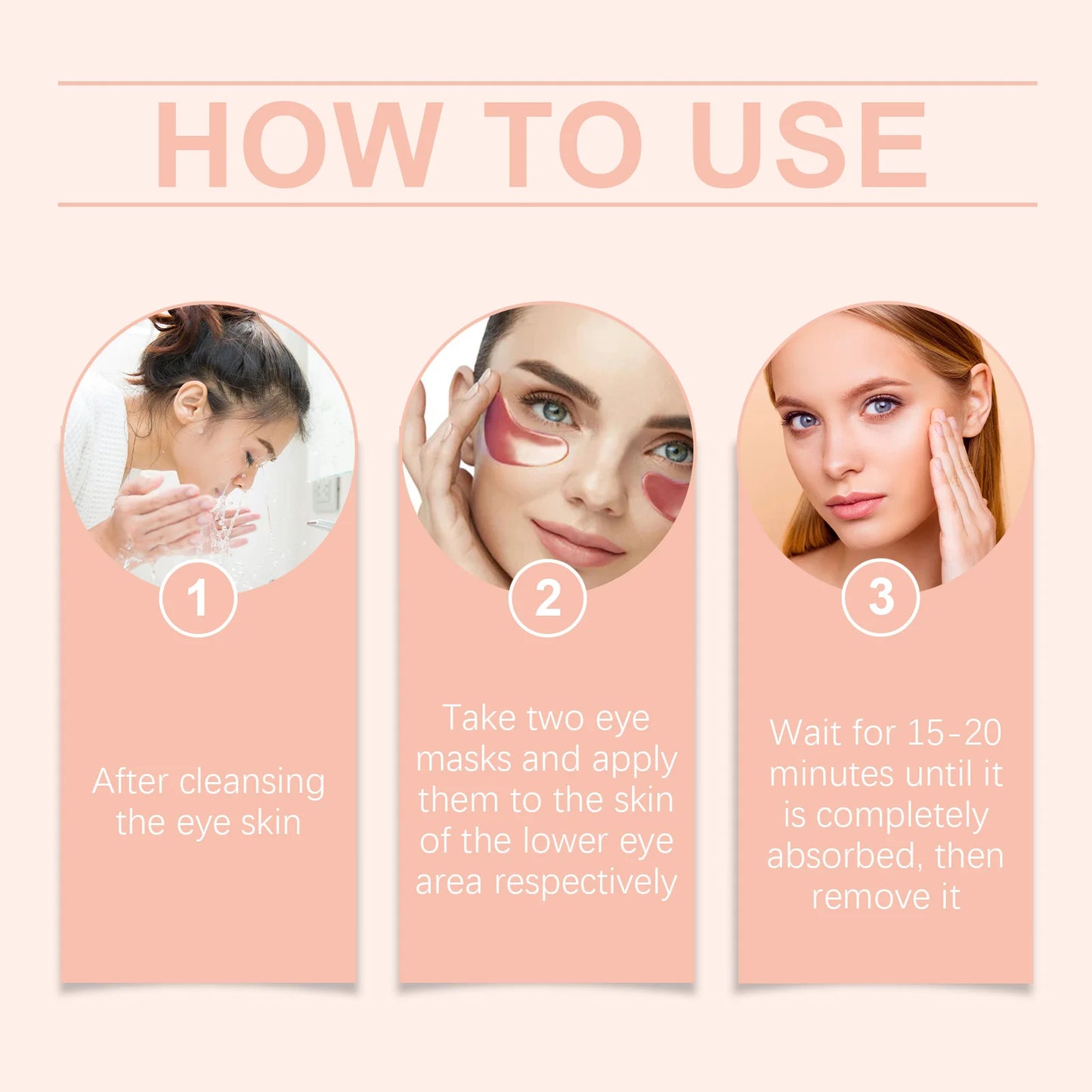 Caffeine Eye Mask Anti Dark Circles Puffyness Firming Lifting Fade Fine Lines Nourishing Brightening Wrinkle Remove Eyes Patche