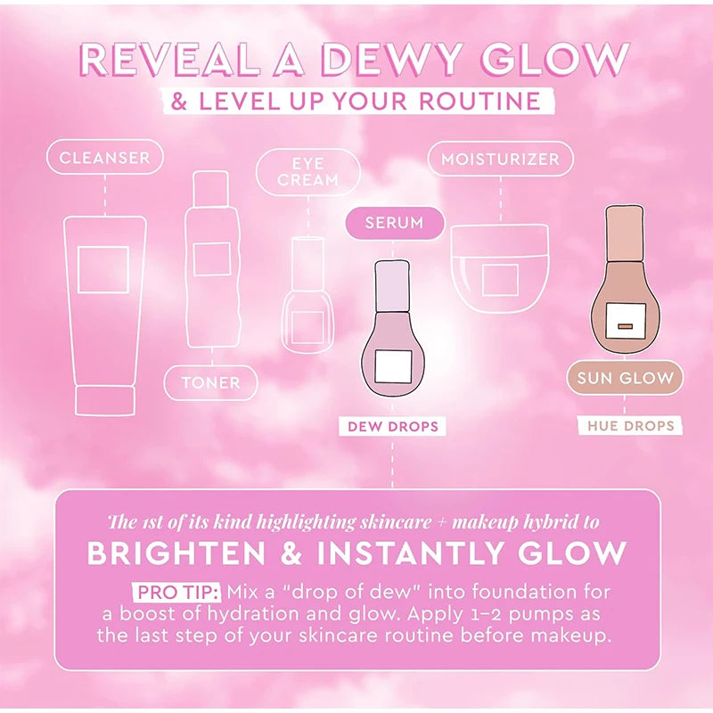 40ML Watermelon Niacinamide Brightening Essence Light Bulb Design W/ Hyaluronic Acid Vitamin E Lightweight Hydrating Face Makeup