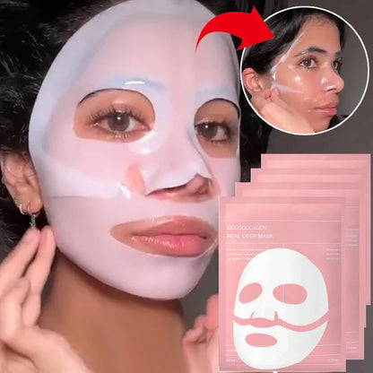 Bio Collagen Facial Mask Shrink Pores Deep Hydrating Overnight Mask Moisturizing Refreshing Brightening Face Korean Skin Care