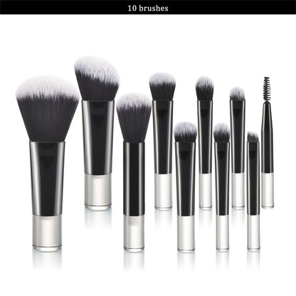 10 black Mini makeup brush Travel portable Makeup Tool Makeup Puff - Palm Brush Professional Makeup tool set