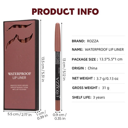 6pcs/set Lip Liner Set 6 Colors Waterproof Matte Longlasting Nude Color Lipstick Pencil Set Brown Lip Liner  Lip Pencil