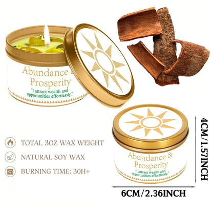 Aromatherapy Candle -Love & Relationship Crystal Ritual Candle,lasting home aromatherapy,creative anti-scalding iron can candles