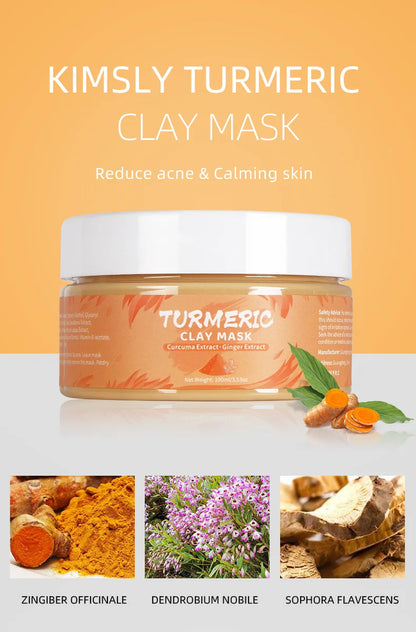Turmeric Green Tea Rose Avocado Facial Mask Clay Mud Masks Moisturizing Removal Blackhead Whitening Face Mask Mud Skin Care