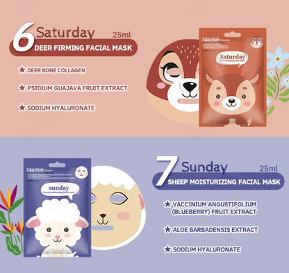 Cute Cartoon Facial Mask Moisturizing Hydrating Mask Deep Moisturizing Tender Skin Mask Dog Panda Pig Animal Mask Skin Care