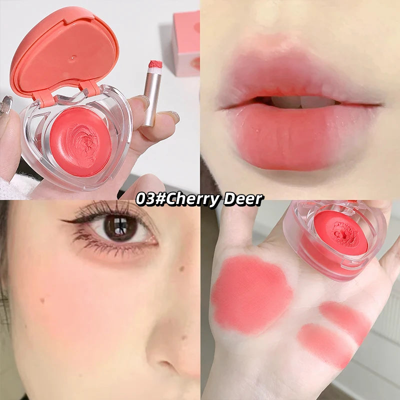 Gegebear Love Lip and Cheek Cream Matte Powder Soft Color Love Valentine's Day