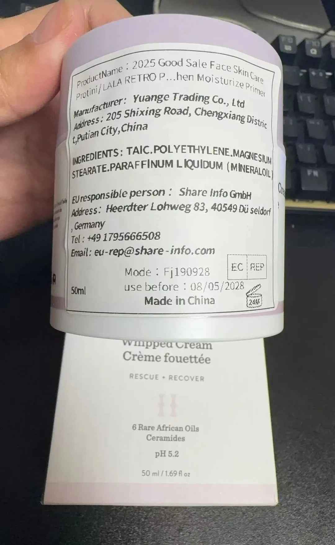 GOOD 2025 Good Sale Face Skin Care Protini/LALA RETRO Polypeptide Cream Protein Strengthen Moisturize Primer