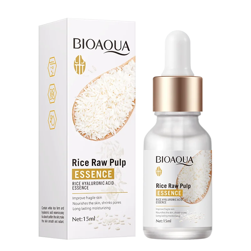 Rice hyaluronic acid essence moisturizes, moisturizes, brightens skin tone, improves skin roughness, and is a gentle serum