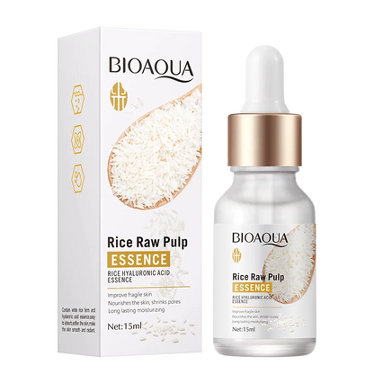 Rice hyaluronic acid essence moisturizes, moisturizes, brightens skin tone, improves skin roughness, and is a gentle serum