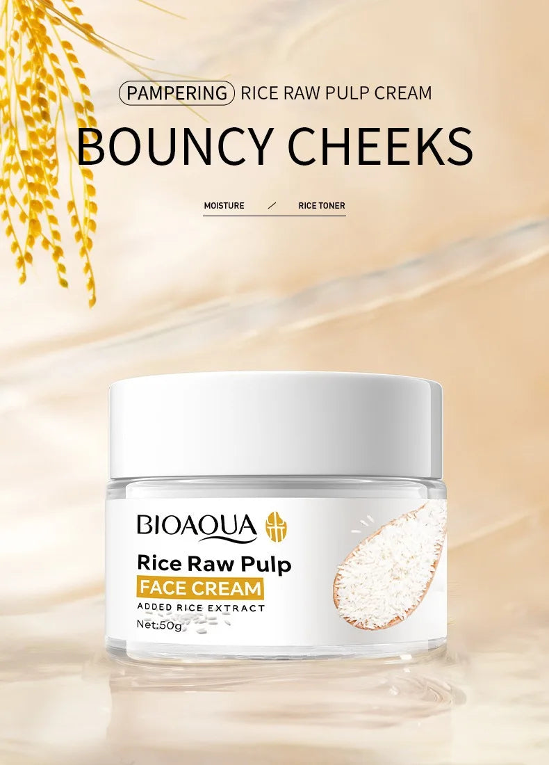 BIOAOUA Rice Puree Series Reduces Wrinkles Softens The Skin Enhances Skin Texture Moisturizes Nourishes The Skin Cleanses Face