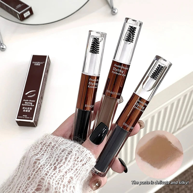 SHAQINUO Dual-Ended Eyebrow Mascara-Shape & Color with Long-Lasting Hold,Waterproof and Smudge-Proof for a Natural-Looking Finis