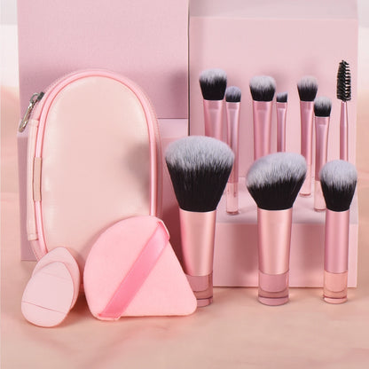 10 black Mini makeup brush Travel portable Makeup Tool Makeup Puff - Palm Brush Professional Makeup tool set