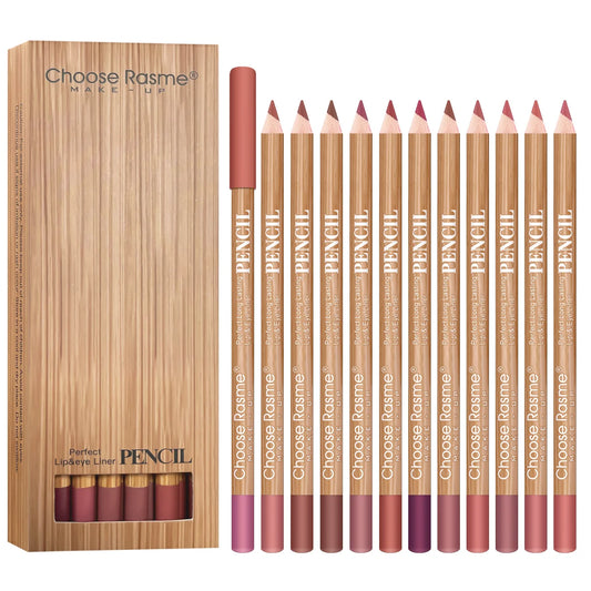 12 color lip enriching lipliner, lip moisturizing, three-dimensional fitting, light, thin, silky and clear lip liner