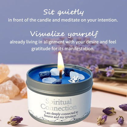 Healing Candles, Spiritual Meditation Scented Candle Women Mom, Premium Natural Fragrance Soy Wax for Relaxation Stress Relief