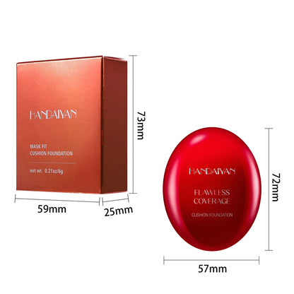 Red Shell Air Cushion Foundation Concealer Long Lasting Non-Stick Foundation