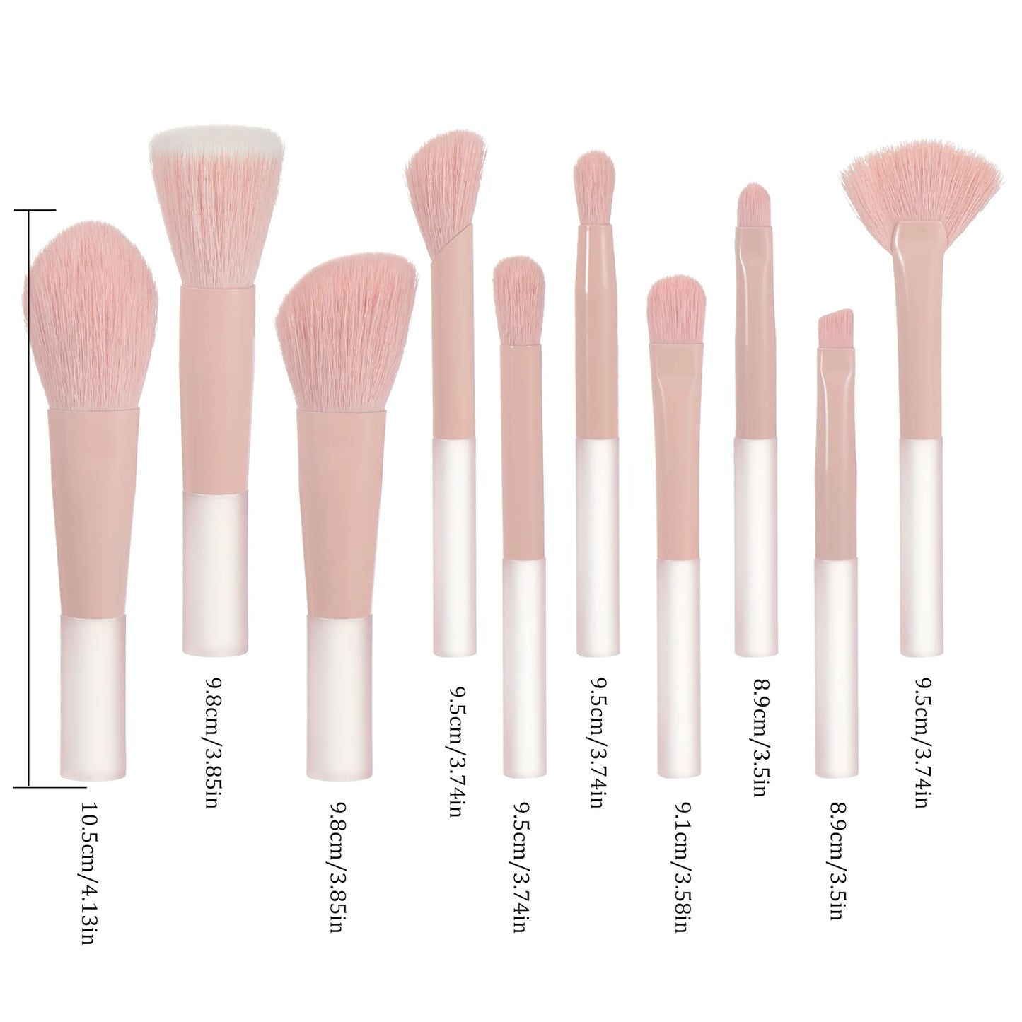 10 black Mini makeup brush Travel portable Makeup Tool Makeup Puff - Palm Brush Professional Makeup tool set