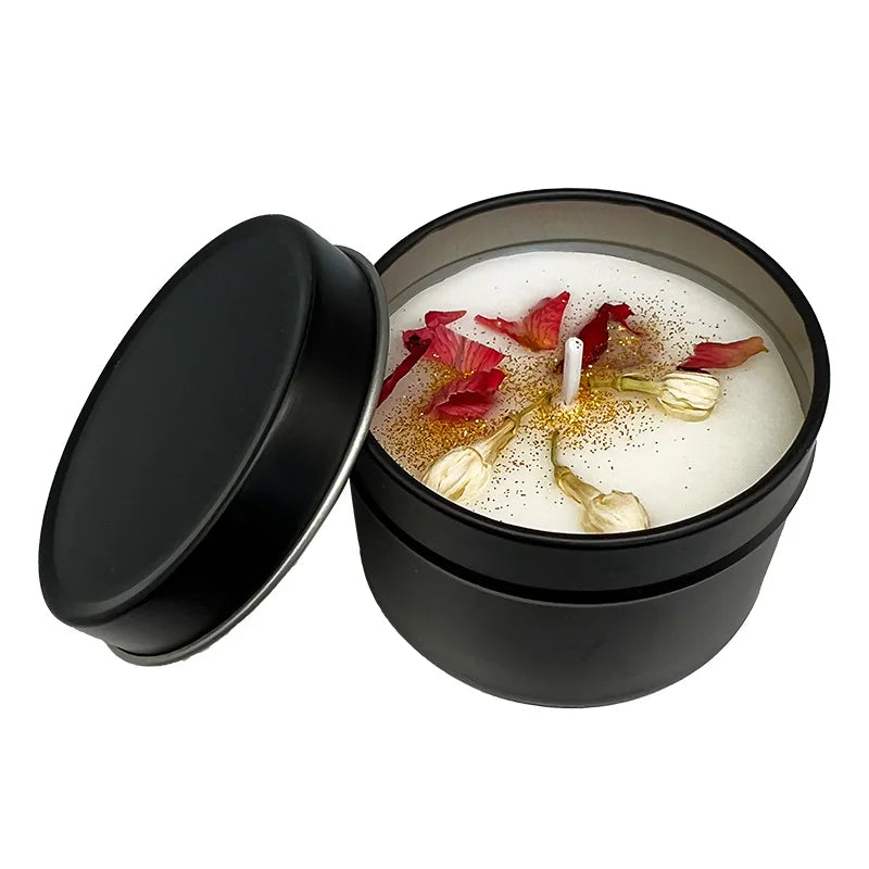 Natural Dried Flowers Aromatherapy Candles Sleep Aid Indoor Tabletop Long-Lasting Fragrance Ambient Fragrance Decorative Items