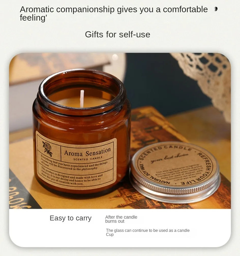 Aromatherapy essential oil candle smokeless soybean candle cup household fragrance ornament souvenir