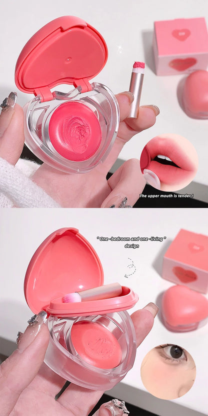 Gegebear Love Lip and Cheek Cream Matte Powder Soft Color Love Valentine's Day