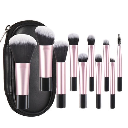 10 black Mini makeup brush Travel portable Makeup Tool Makeup Puff - Palm Brush Professional Makeup tool set