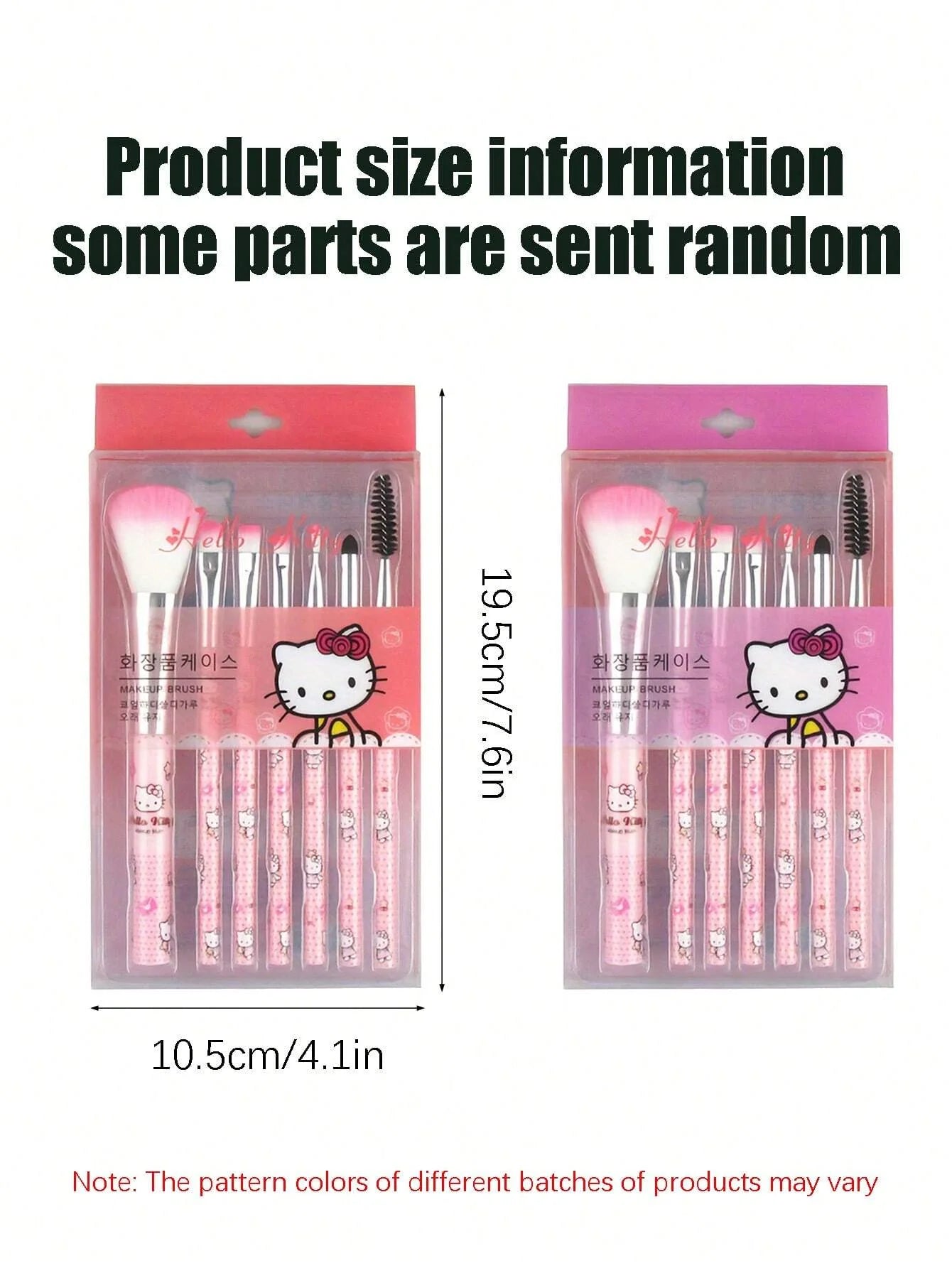 Sanrio Makeup Brush Set Hello Kitty Eyeshadow Foundation Blush Brush Women Cosmetic Beauty Tools Kit Girl Birthday Gift with Box