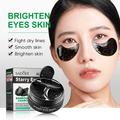 60pcs Bamboo Charcoal Collagen Eye Mask Moisturizing  Eye Patches Anti Dark Circles EyesCare Gel Masks Eyepatch Beauty skincare